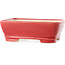 Maceta rectangular para bonsái roja de Yixing - 180 x 140 x 60 mm