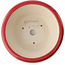Maceta redonda para bonsái roja de Yixing - 215 x 215 x 75 mm