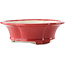 Vaso bonsai rotondo rosso di Yixing - 205 x 205 x 65 mm
