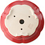 Vaso bonsai rotondo rosso di Yixing - 205 x 205 x 65 mm