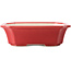 Pot à bonsaï rouge rectangulaire par Yixing - 220 x 180 x 60 mm