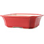 Pot à bonsaï rouge rectangulaire par Yixing - 220 x 180 x 60 mm