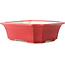 Vaso bonsai rettangolare rosso di Yixing - 220 x 180 x 60 mm