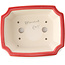 Pot à bonsaï rouge rectangulaire par Yixing - 220 x 180 x 60 mm