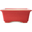 Maceta rectangular para bonsái roja de Yixing - 215 x 170 x 70 mm