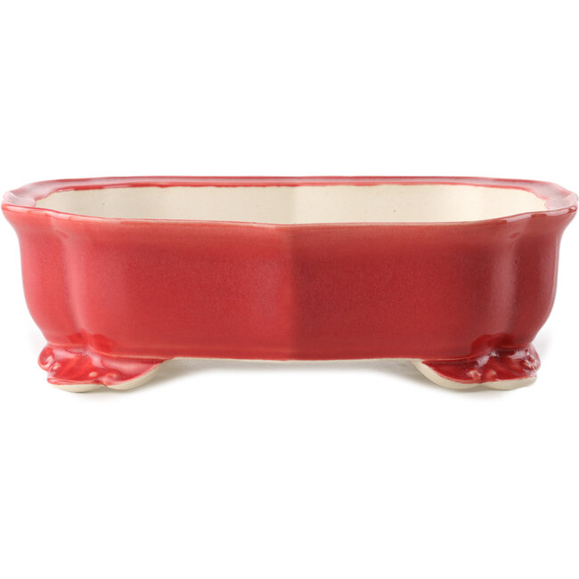 Mokko red bonsai pot by Yixing - 245 x 190 x 70 mm