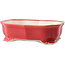 Mokko red bonsai pot by Yixing - 245 x 190 x 70 mm