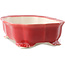Pot à bonsaï rouge Mokko par Yixing - 245 x 190 x 70 mm