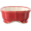 Mokko red bonsai pot by Yixing - 245 x 190 x 70 mm