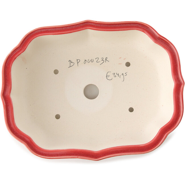 Vaso bonsai Mokko rosso di Yixing - 245 x 190 x 70 mm