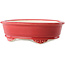 Oval red bonsai pot by Yixing - 270 x 200 x 80 mm