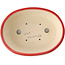 Maceta ovalada para bonsái roja de Yixing - 235 x 185 x 75 mm