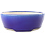 Pot à bonsaï rond bleu foncé par Yixing - 145 x 145 x 55 mm
