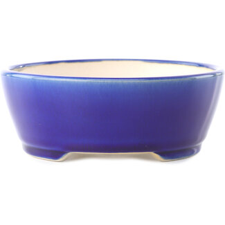 Yixing 145 mm  dark blue bonsai pot by Yixing, China