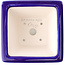 Pot à bonsaï carré bleu foncé par Yixing - 150 x 150 x 90 mm