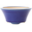 Pot à bonsaï rond bleu foncé par Yixing - 135 x 135 x 65 mm