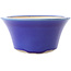 Pot à bonsaï rond bleu foncé par Yixing - 160 x 160 x 80 mm
