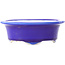 Ovale dunkelblaue Bonsaischale von Yixing – 170 x 130 x 60 mm