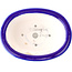 Ovale dunkelblaue Bonsaischale von Yixing – 170 x 130 x 60 mm