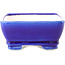Rectangular dark blue bonsai pot by Yixing - 180 x 140 x 60 mm