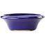 Vaso bonsai rotondo blu scuro di Yixing - 215 x 215 x 75 mm