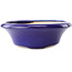 Vaso bonsai rotondo blu scuro di Yixing - 215 x 215 x 75 mm