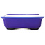 Square dark blue bonsai pot by Yixing - 210 x 210 x 65 mm