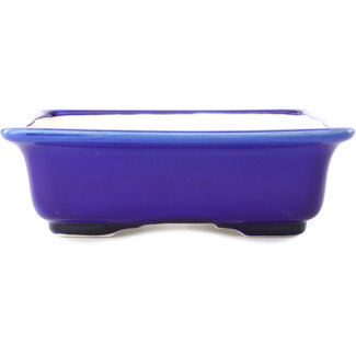 Yixing 210 mm  dark blue bonsai pot by Yixing, China