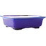 Pot à bonsaï carré bleu foncé par Yixing - 210 x 210 x 65 mm