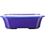Maceta rectangular para bonsái azul oscuro de Yixing - 220 x 180 x 60 mm
