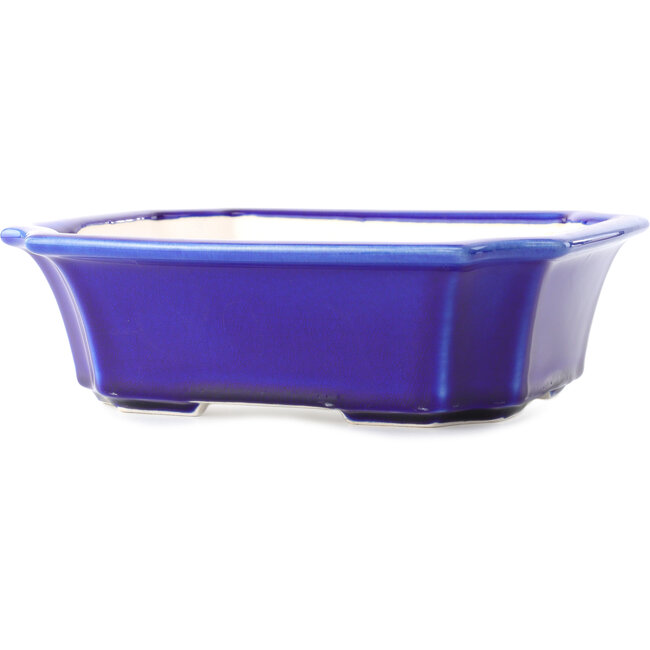 Rechteckige dunkelblaue Bonsaischale von Yixing – 220 x 180 x 60 mm