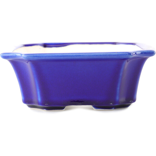Rechteckige dunkelblaue Bonsaischale von Yixing – 220 x 180 x 60 mm