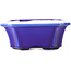 Pot à bonsaï rectangulaire bleu foncé par Yixing - 220 x 180 x 60 mm