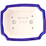 Rectangular dark blue bonsai pot by Yixing - 220 x 180 x 60 mm
