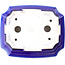 Pot à bonsaï rectangulaire bleu foncé par Yixing - 220 x 180 x 60 mm
