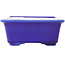 Rectangular dark blue bonsai pot by Yixing - 215 x 170 x 70 mm