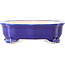 Dunkelblaue Mokko-Bonsaischale von Yixing – 245 x 190 x 70 mm