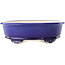 Oval dark blue bonsai pot by Yixing - 270 x 200 x 80 mm