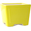 Pot à bonsaï carré jaune par Yixing - 140 x 140 x 110 mm