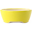 Pot à bonsaï rond jaune par Yixing - 145 x 145 x 65 mm