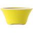 Pot à bonsaï rond jaune par Yixing - 135 x 135 x 65 mm