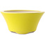 Pot à bonsaï rond jaune par Yixing - 135 x 135 x 65 mm