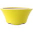 Round yellow bonsai pot by Yixing - 135 x 135 x 65 mm