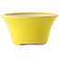 Pot à bonsaï rond jaune par Yixing - 160 x 160 x 80 mm