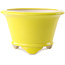 Vaso bonsai rotondo giallo di Yixing - 170 x 170 x 110 mm