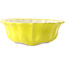 Pot à bonsaï rond jaune par Yixing - 170 x 170 x 60 mm
