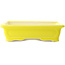 Rectangular yellow bonsai pot by Yixing - 180 x 125 x 60 mm