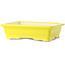 Pot à bonsaï rectangulaire jaune par Yixing - 180 x 125 x 60 mm