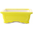 Rectangular yellow bonsai pot by Yixing - 180 x 125 x 60 mm