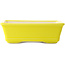 Rectangular yellow bonsai pot by Yixing - 180 x 130 x 50 mm